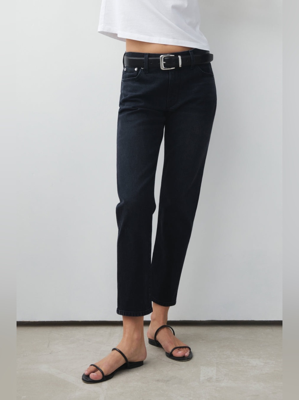 AYR Black Mid-Rise The Stance Jeans Size 30